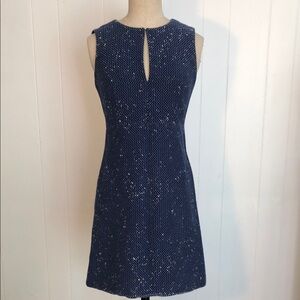 Diane Von Furstenberg Blue Sheath Mini Dress Sleeveless Crew Neck